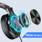 Oneodio Wired Gaming Headset Gamer 3.5mm Over-Ear Gaming Headphones With Detachable Microphone For PC Computer PS4 Xbox