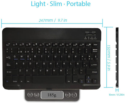 10 Inch Bluetooth Keyboard French Spanish Russian Arabic AZERTY Thai Keyboard Wireless Universal For IPad Tablet Pro 9.7 Android