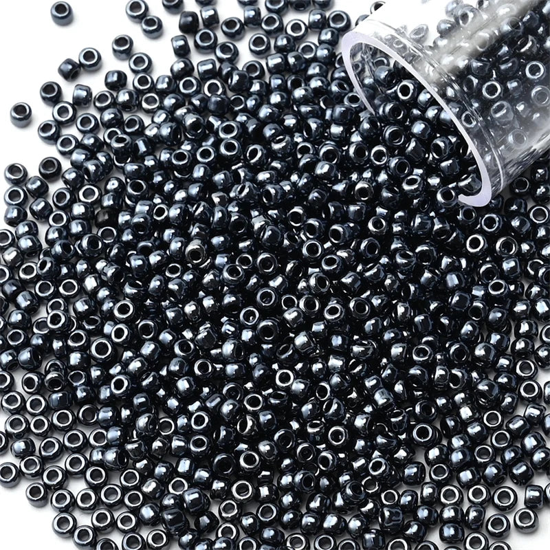 12Grams/Tube 2mm Metallic Seed Beads Japanese Round Glass Seedbeads For DIY Needlework Dress Adornment Sewing 1200pcs
