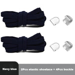 Flat Elastic Shoe Laces Sneakers No Tie Shoelaces for Shoes Tennis Quick Shoelace Clips Without Ties Shoe Accessories Kids Adult