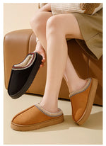 Winter Bohemian Style Indoor Fluffy Slippers with Anti-Slip and Warm Design for Comfortable Feet