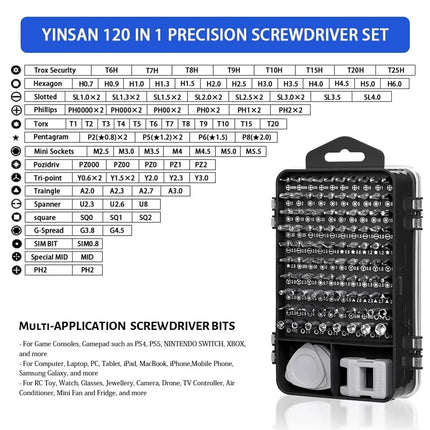 115 in 1Multifunctional Screwdriver Set Computer PC Mobile Phone Equipment Repair Screw Driver Insulation Manual Household Tools
