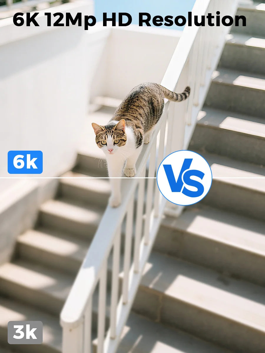 BESDER 6K 12MP HD Three Screen WIFI IP Camera Outdoor Three Lens Ai Human Detection Waterproof CCTV Video Security Camera iCsee