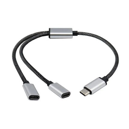 USB C Male To Double USB C Female Splitter Type C Hub For Type C Gaming Handle Charger Powerbanks Adapter