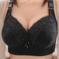 New Large Size Sexy Luxury Lace Non-steel Ring WOMEN'S Bra Push up Comfortable Four Rows of Buckle Thin Section Ladies Underwear