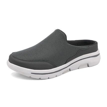 2024 Summer new breathable mesh shoes outdoor non-slip walking shoes comfortable sandals men half slippers casual loafers 35-48