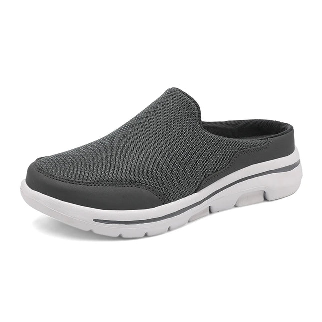 2024 Summer new breathable mesh shoes outdoor non-slip walking shoes comfortable sandals men half slippers casual loafers 35-48