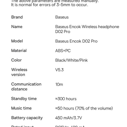 Baseus D02 Pro Wireless Headphones Bluetooth Earphone 5.3 Foldable Headset Sport Over the Ear Headphone Gaming Bluetooth Earbuds