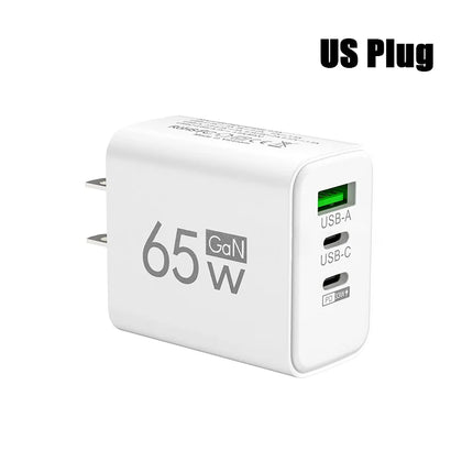 GaN Charger USB C PD Type C Quick Charge Mobile Phone Fast Charging Wall Adapter for iPhone 15 Xiaomi 14 Huawei 60 Portable