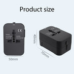 Global Universal Conversion Travel Plug USB Sockets EU US AC Power Adapter Converter With Child Protection Safety Cover Locking