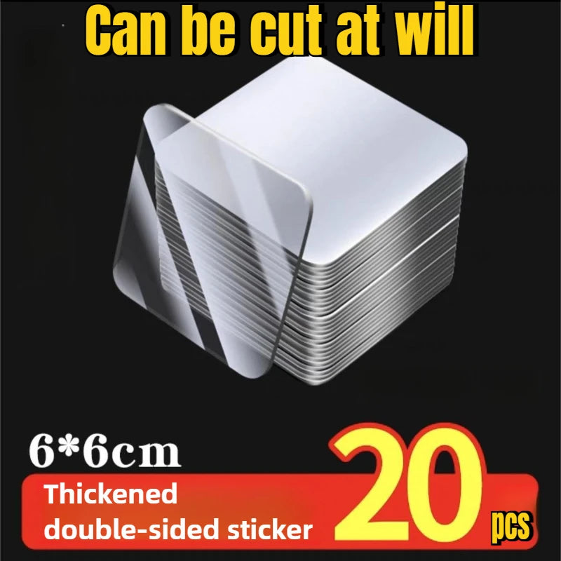 300Pcs Double Sided Adhesive Tape Nano Reusable Super Strong Transparent Wall Stickers WaterProof Widely Used Wall Mount Sticker