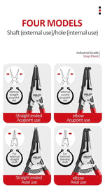 DELIXI ELECTRIC 5-In Circlip Pliers,Needle nose Pliers，Retaining Ring Pliers，for Removing Installing Puller Locking Rings Shafts