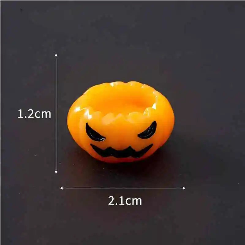 Halloween Decoration Maple Leave Ghost Desktop Ornaments Mini Skull Luminous Horror Eyeball Halloween Party Favors Home Decor