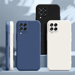 Funda Original Phone Case for Samsung A12 M12 A22 M22 A32 A42 A52 A72 5G Matte Silicone Camera Protective Cover Cases
