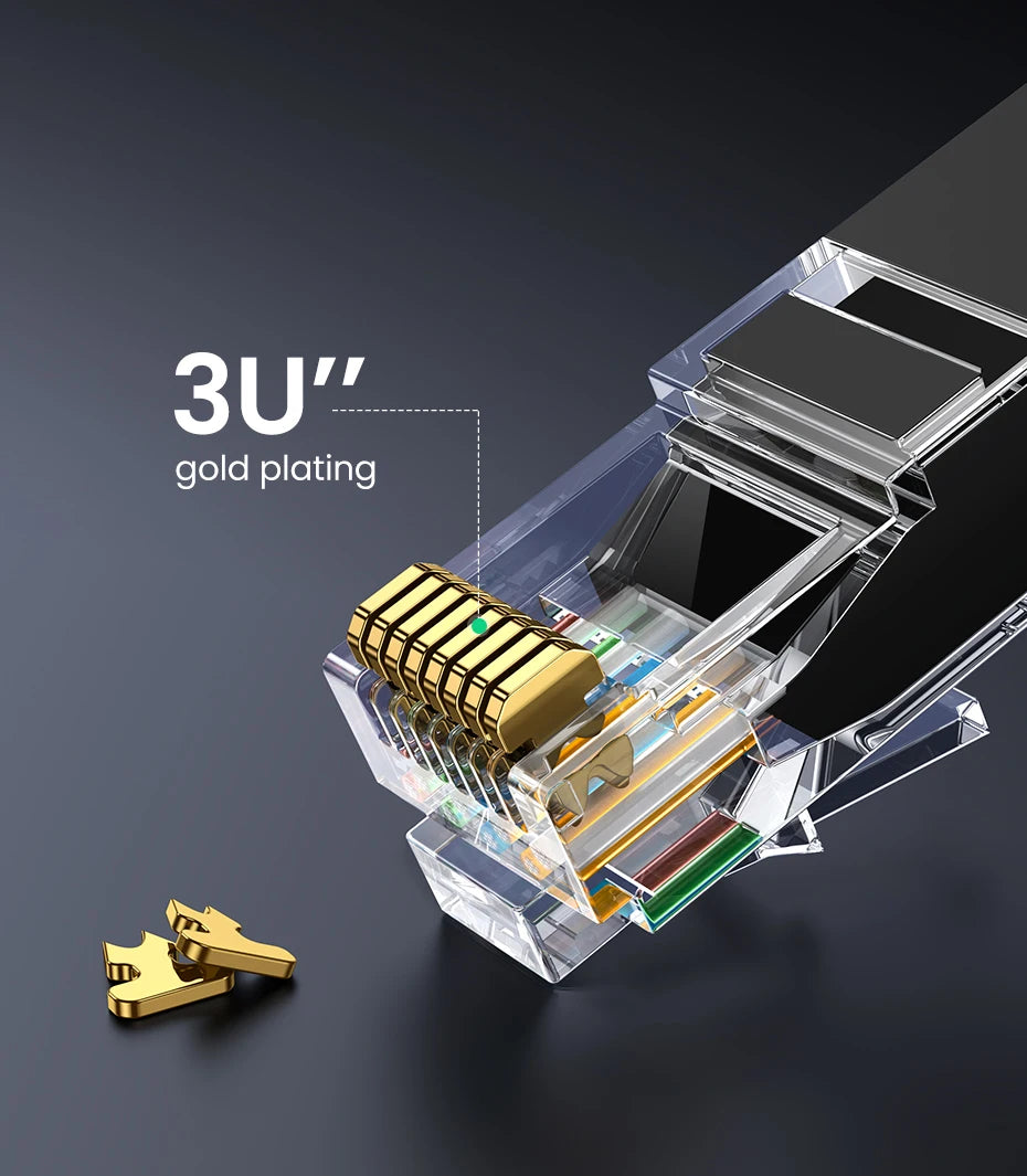 UGREEN Ethernet Cable Cat6 Gigabit High Speed 1000Mbps Internet Cable RJ45 Shielded Network LAN Cord for PC PS5 PS4 PS3 Xbox