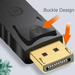 4K DisplayPort to HDMI-compatible Adapter Male DP to Female HDMI-Compatible Cable Converter Video Audio For HDTV PC Projector