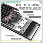 AJAZZ AK820 Wired with rotary volume buttons Hot-swappable keys for office and home mechanical keyboards