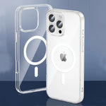 Original Magnetic Transparent Phone Case for Magsafe for iPhone 17 16 15 14 Plus 13 12 11 Pro Max Wireless Charge Back Cover