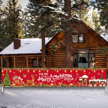 Christmas Outdoor Banner Merry Christmas Decorations For Home 2024 Navidad Kerst Xmas Decor Noel Kerst Happy New Year Gift 2025
