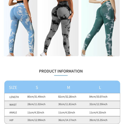 Tie Dye Yoga Pants Sport Leggings Women Seamless High Waist Push Up Woman Tights Fitness Workout Leggins Gym Clothing 2024 New
