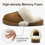 Comwarm Fluffy Winter Slippers For Women Furry Fuzzy Home Shoes Faux Fur House Plush Slippers Indoor Warm Comfy Mute Flats Slide