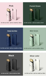 Mini Sun Umbrella Pocket Rain Umbrella Vinyl Folding UV Ultraviolet Protection Sun Shade Pocket Parasol Capsule