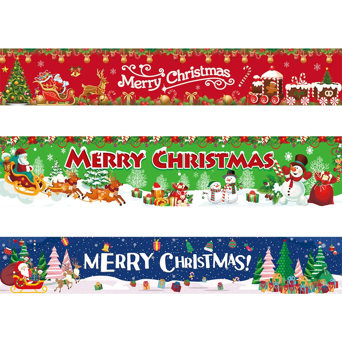 Christmas Outdoor Banner Merry Christmas Decorations For Home 2024 Navidad Kerst Xmas Decor Noel Kerst Happy New Year Gift 2025