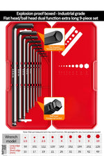 DELIXI ELECTRIC Allen Key Set，Allen Hex WrenchScrewdriverBox-packed Set，SleevUniversal Torque Long Metric,for VehicleMaintenance