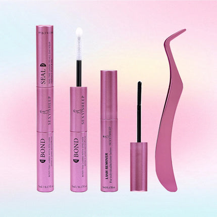 Lash Bond and Seal 10ml Individual Lashes Glue and Seal Super Strong Hold Lash Extension and Lash Glue Remover 5ml Tweezers Kit