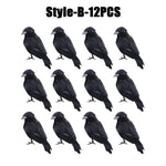 Simulation Black Crow Halloween Black Crow Props Simulation Fake Bird Ghost Festival Halloween Decoration Scary Toys