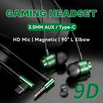Metal Magnetic Gaming Earbuds Type-C/3.5MM AUX