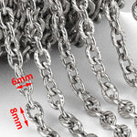 1meter Stainless Steel Necklace Chain for Jewelry Making DIY 1:3 NK Rolo Cable Link Curb Chains Thick Chain Bracelet Accessories