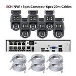 XMEYE Waterproof 6MP HD POE Surveillance Camera System Dual Lens PTZ WIFI IP Home Security 4CH 8CH POE NVR Video H.265 CCTV Kit