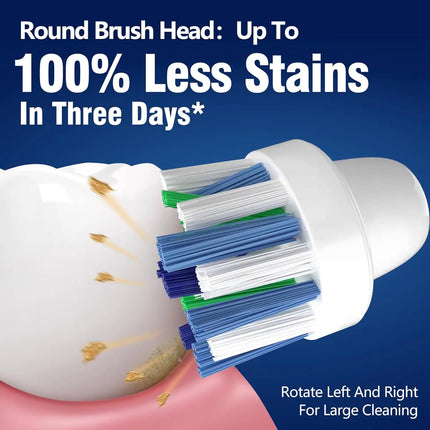 4/8PCS Replacement Brush Heads for Oral B Electric Toothbrushes Floss Cross Action 3D Pro White Precision Standard Daily Clean
