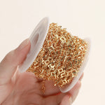 1Meter/Pack 5.5MM 14/18K Gold Plated Brass Rhombus Chain For Jewelry Making Necklace Bracelets Chain Jewelry Making Supplies