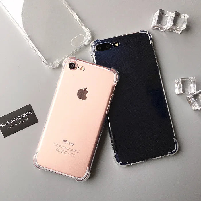 Clear Soft TPU Case for iphone 5 5s 6s 6 7 8 Plus X XR XS 11 12 13 14 Pro Max SE 2020 Clear Anti-knock Dropproof Protection Case