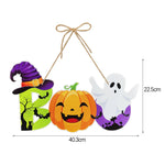 Halloween Hanging Banner Garland Bunting Pumkin Ghost Bat Paper Banner Door Hanging Ornaments Halloween Xmas Party Decoration