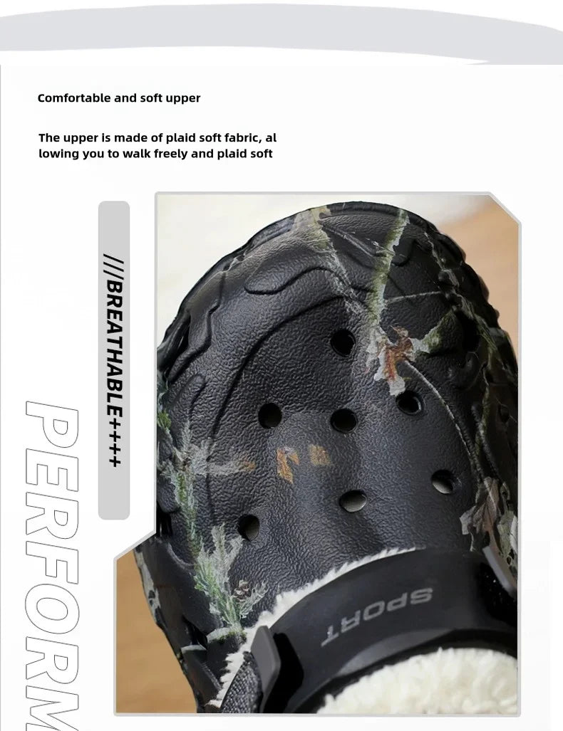 YRZL Winter Colgs Slippers Men's Shoes Men Beach Working Garden Shoe Home Soft Plush Slippers Bedroom Fuzzy Shoes Indoor Outdoor