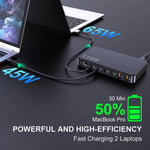 175W GaN USB C Charger LED Display 6-Port Desktop Charger