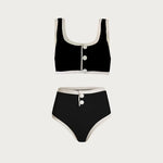 Woman Swimwear 2024 High Waist Bikinis Shorts Women's Swimsuit Luxury Ribbed Two-piece Bathing Suits Summer Bikini Set Swim Suit