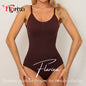 Flarixa Seamless Shapewear Bodysuit for Women Faja Full Body Shaper Thong Soft Body Shaping Sculpting Breast Slimming Underwear