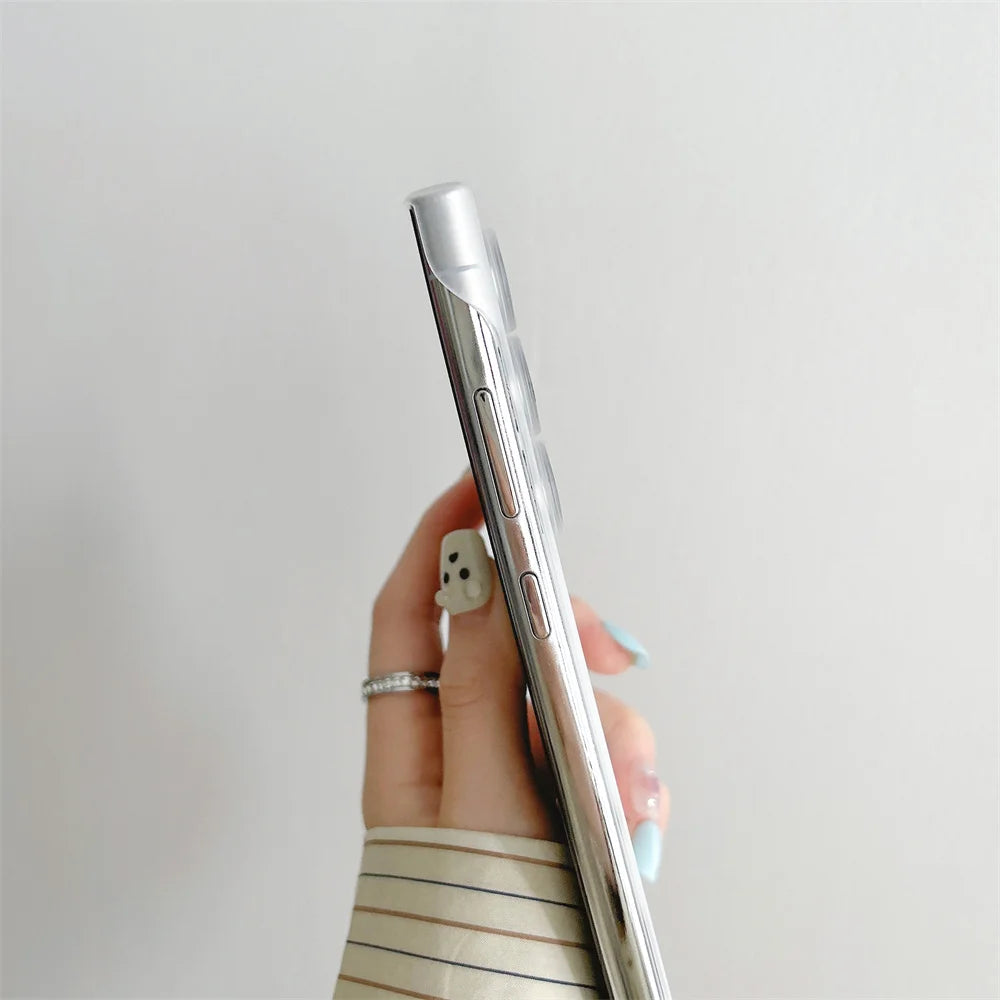 Ultra Slim For Magsafe Clear Frameless Phone Case For Samsung S24 Plus S22 S23 Ultra Magnetic Wireless Charging Borderless Cover