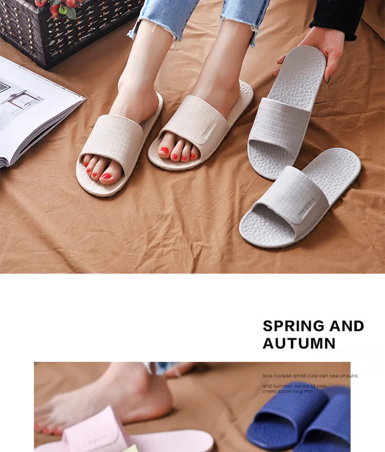 Foldable Home Slippers Hotel Travel Portable Slides Non-Slip Bathing House Guest Use Men Women Unisex Flat Shoes Salon Homestay