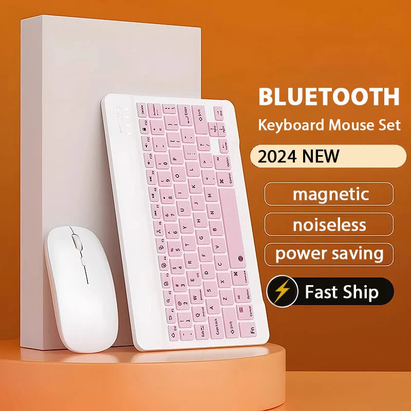 10 Inch Magnetic Tablet Keyboard for Ipad 2024 10.9 11 10.2 Bluetooth Rechargeable Keyboards for Xiaomi 6 Huawei Matepad 11.5