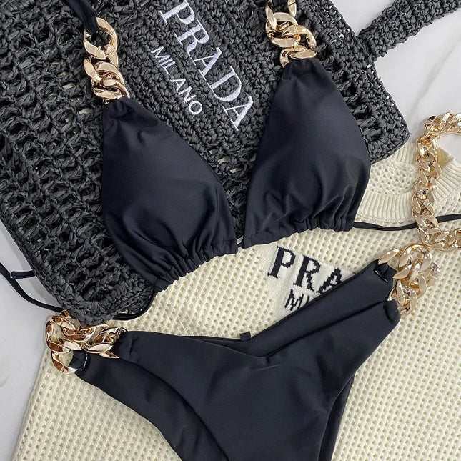 RUOTONGSEPT New Sexy Bikini 2023 Triangle Bathing Suit for Women Brazilian  Bikini Set 2-piece Halter Swimwear Push Up Swimsuit