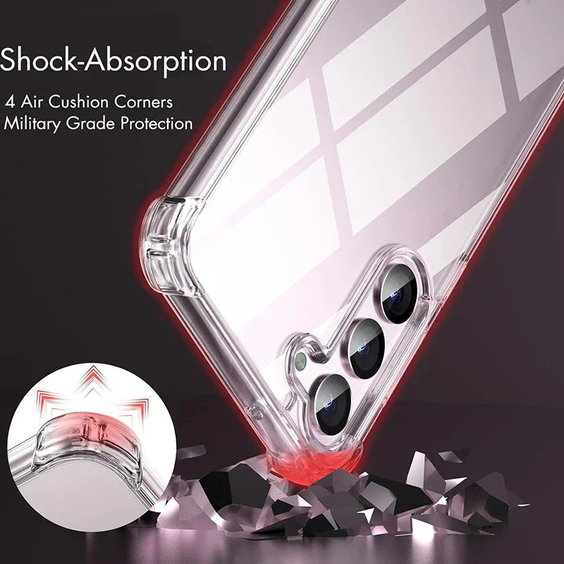 Hybrid Shockproof Case For Samsung Galaxy S23 S21 FE S22 Plus Ultra Clear Hard Case For Samsung A54 A34 A24 A14 A04S A53 A33