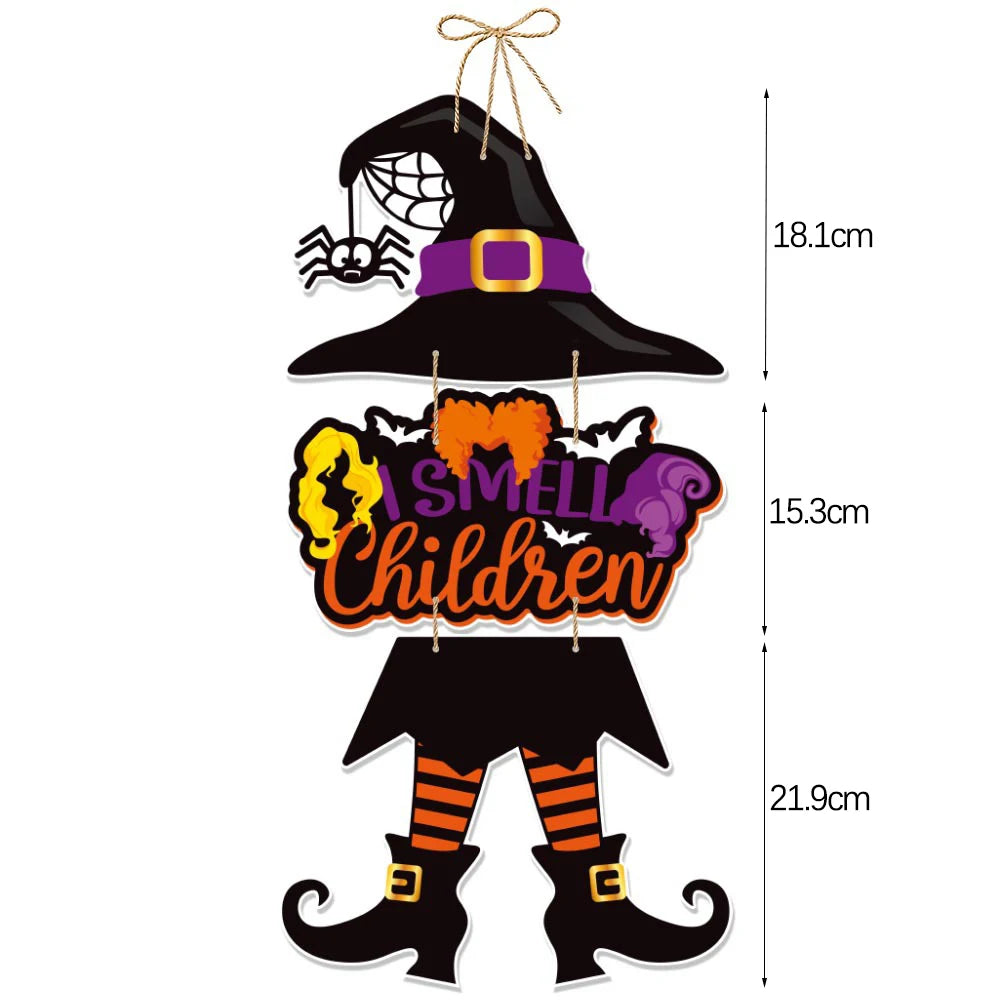 Halloween Hanging Banner Garland Bunting Pumkin Ghost Bat Paper Banner Door Hanging Ornaments Halloween Xmas Party Decoration