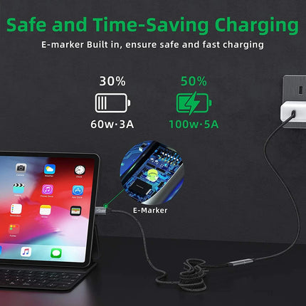 USB C 3.1 Gen2 10Gbps Extension Cable Type C to C PD 100W QC4.0 3.0 5A Fast Charging Cable For MacBook Pro 4k 60Hz Video Cable