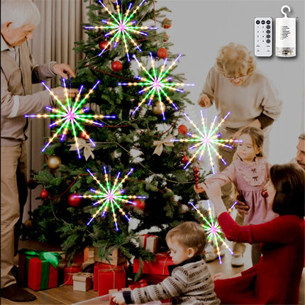 PAMNNY Battery Powered Starburst Firework Lamp Waterproof Christmas Garden String Light Garland for Wedding Party New Year Decor