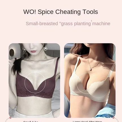 2024 New Push Up Bra for Small Chest  Ultra Thick 6CM Padded No Steel Ring Comfortable & Sexy Lift Lingerie for Flat Chest Women